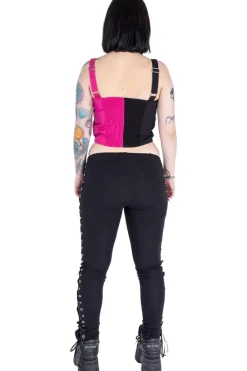 Innocent Clothing Vixxsin Manic Top Black/Pink