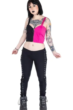 Innocent Clothing Vixxsin Manic Top Black/Pink