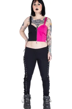 Innocent Clothing Vixxsin Manic Top Black/Pink