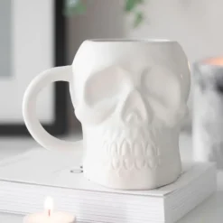 Something Different White Skull Mug