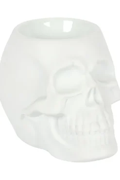 Something Different White Skull Oil Burner
