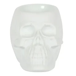 Something Different White Skull Oil Burner