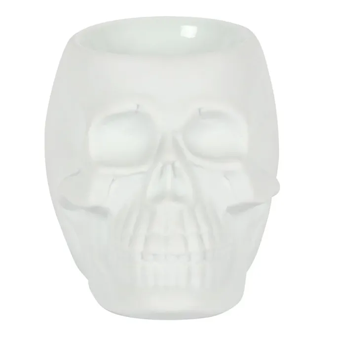 Something Different White Skull Oil Burner