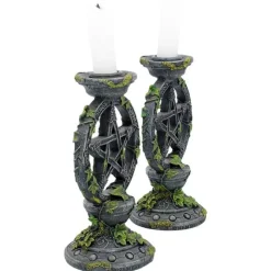 Nemesis Now Wiccan Pentagram Candlesticks