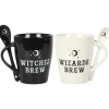 Something Different Witch and Wizard Couples Mug and Spoon Set