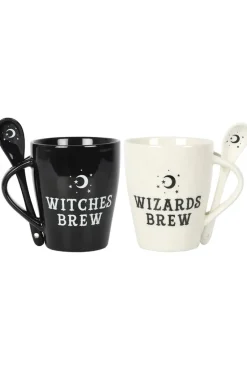 Something Different Witch and Wizard Couples Mug and Spoon Set