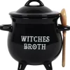Something Different Witches Broth Cauldron Soup Both with Broom Spoon