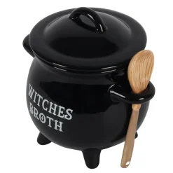 Something Different Witches Broth Cauldron Soup Both with Broom Spoon