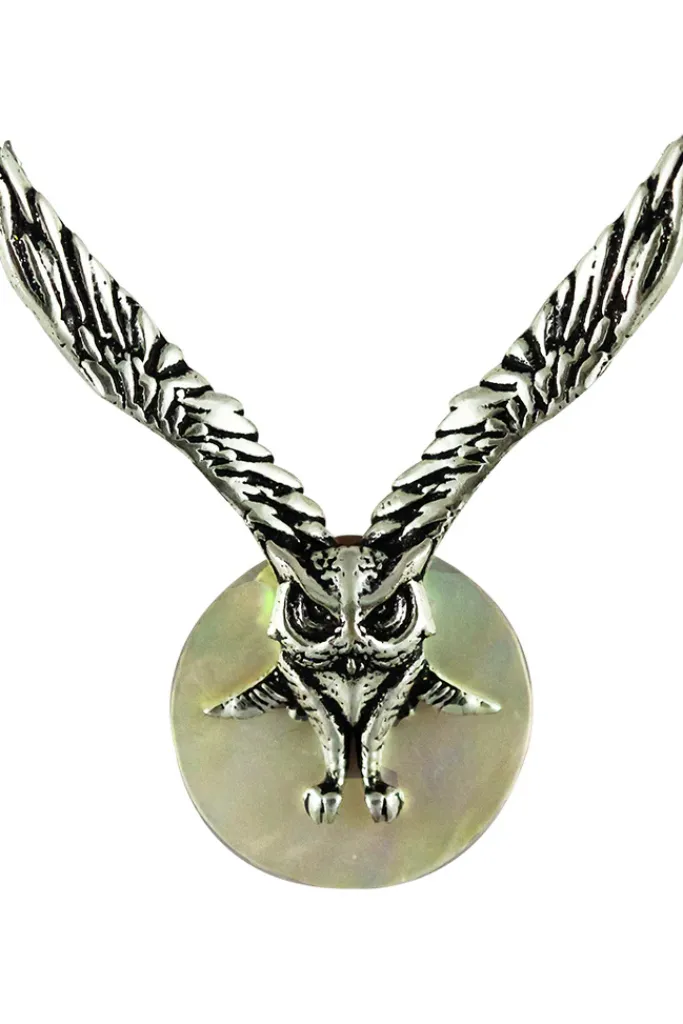 Witches Familiars Lammas Moon Owl Pendant