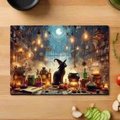 Oakhart Industries Witches Kitchen Glass Chopping Board