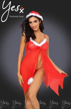 Yesx Babydoll Christmas Lingerie Set