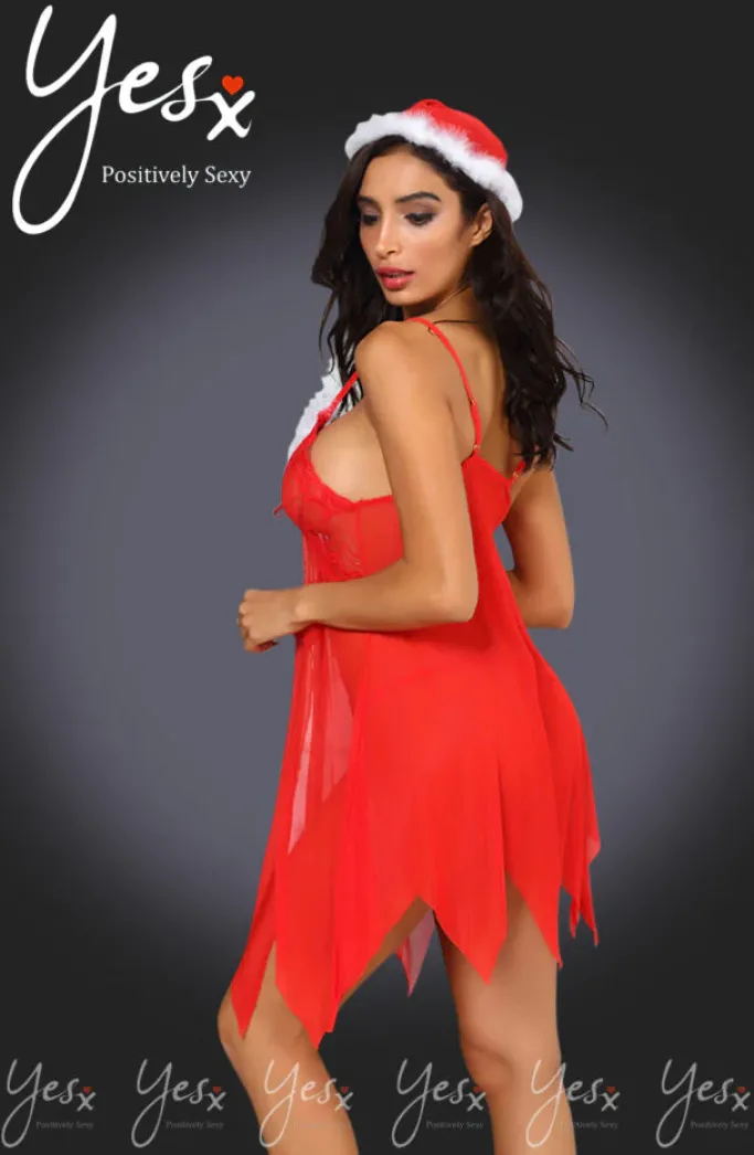 Yesx Babydoll Christmas Lingerie Set