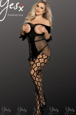 Yesx Black Bodystocking