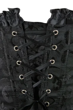 Yesx Stunning Black Borcade Corset (XS-5XL)