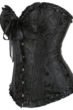 Yesx Stunning Black Borcade Corset (XS-5XL)