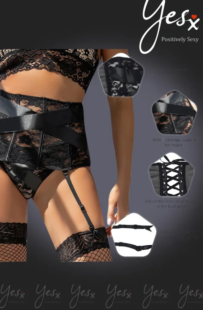 Yesx Suspender Belt Set