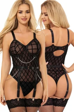 Yesx YX846 Black Bodysuit
