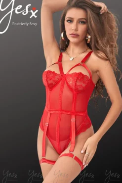 Yesx YX858 Red Bodysuit