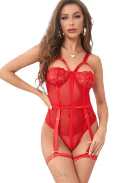 Yesx YX858 Red Bodysuit
