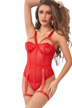 Yesx YX858 Red Bodysuit