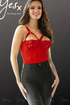 Yesx YX858 Red Bodysuit